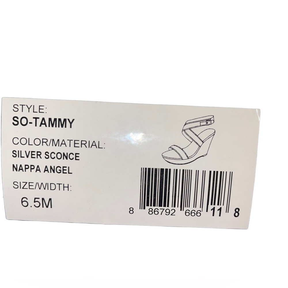 Sole Society - soft grey leather ankle strap wedges - size 6.5 M - comfy - EUC - Picture 7 of 10